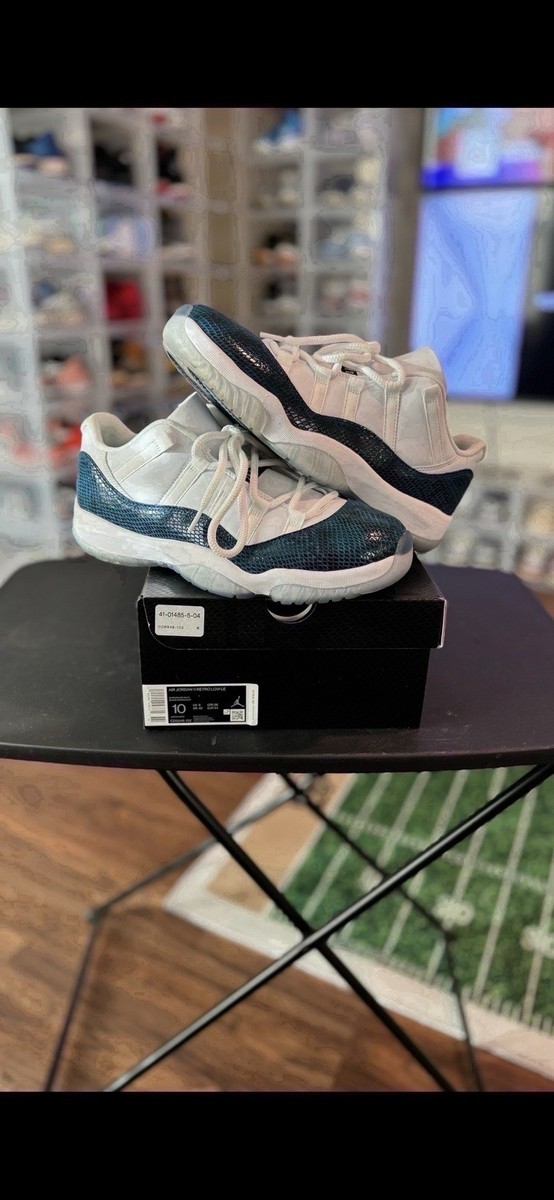 On Feet Jordan 11 Retro Low Navy Snakeskin Size 10 Jordan 11 Retro