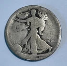 1921-P US 50C Walking Liberty Silver Half Dollar Coin, Low Mintage 246,000