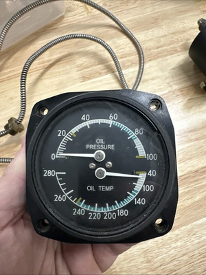 #ad PA 18 Super Cub Oil Temperature Pressure Gauge $600.00