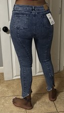 Zara Women  s Skinny High Rise Slim Fit Medium Wash Stretch Denim Jeans 8