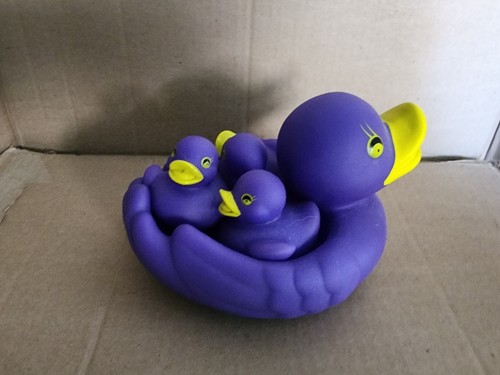 Purple Rubber Duck Family-Squeaky Duckies Bath Toys