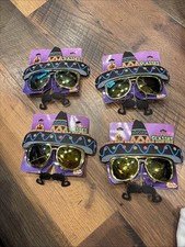 A Lot Of Four Costume Sunglasses with sombrero and mustache All New Except One