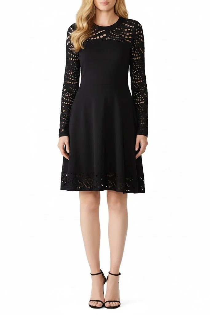milly black dress Milly Faux Leather Mini Dress in Black main image 1
