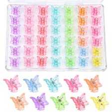 80Pcs 0.6In Mini Butterfly Hair Claw Clips for Girls Women Small Barrettes