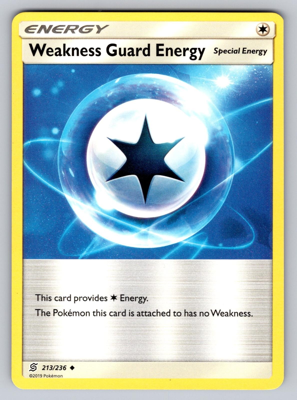 Weakness Guard Energy 213/236 Uncommon Unified Minds Pokemon Lightly Played