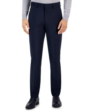 Hugo Boss Mens Modern fit Dress Pants 38 / 32 Navy Blue Solid