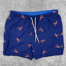 Tommy Bahama Shorts Mens Large Blue Naples Lobster Coast Swim Trunks Nylon