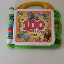 LeapFrog 100 Animals Electronic Learning Game Book Fridge Phonics Ages 1-4
