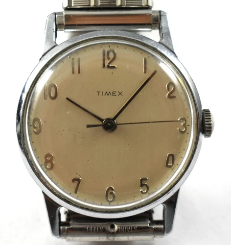 Vintage Timex Sprite? Sweep Second Hand 32.10mm Case Wrist Watch lot.qq