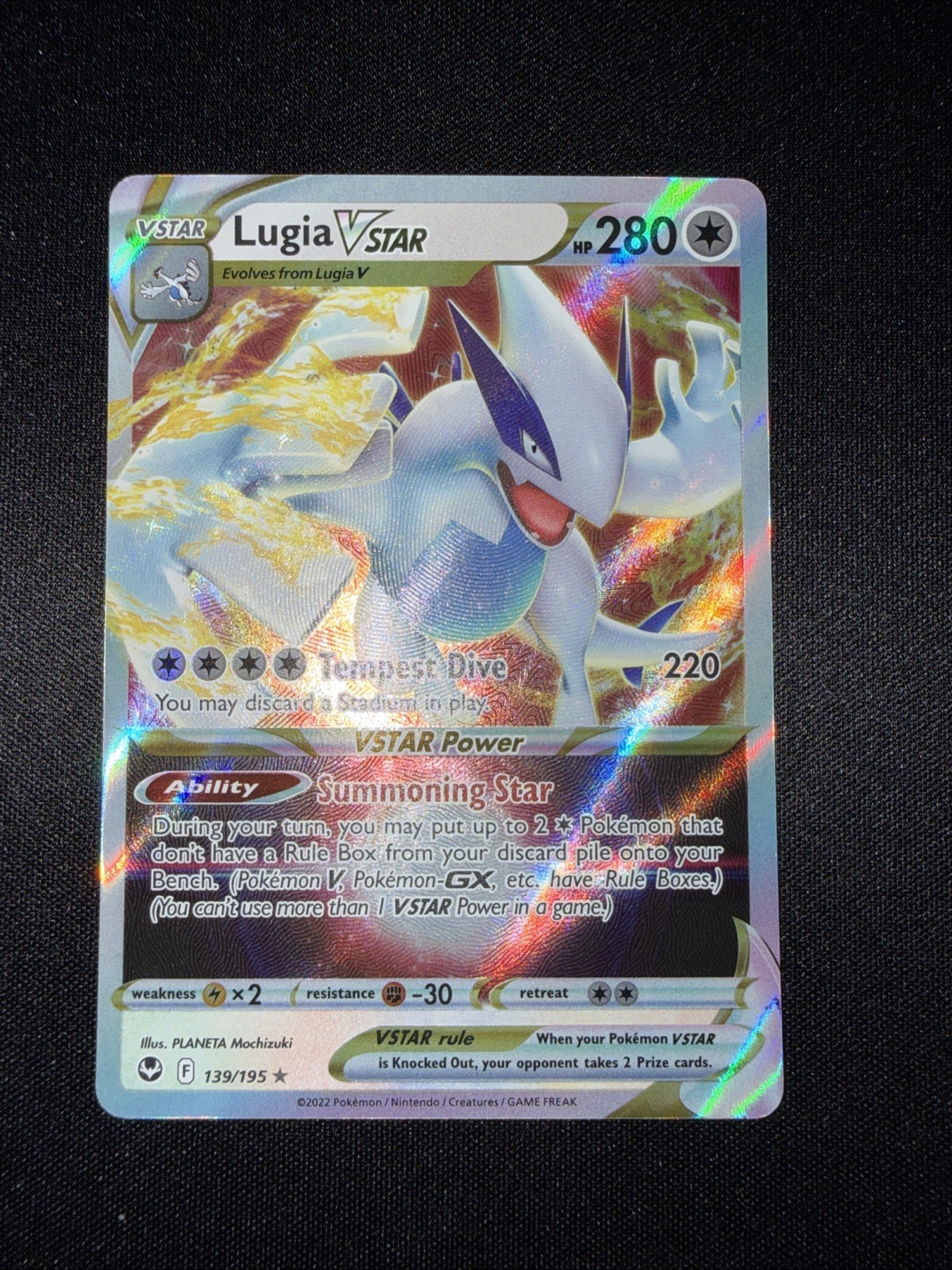 Lugia VSTAR - 139/195 - Pokemon Silver Tempest Sword & Shield Ultra Rare Card NM
