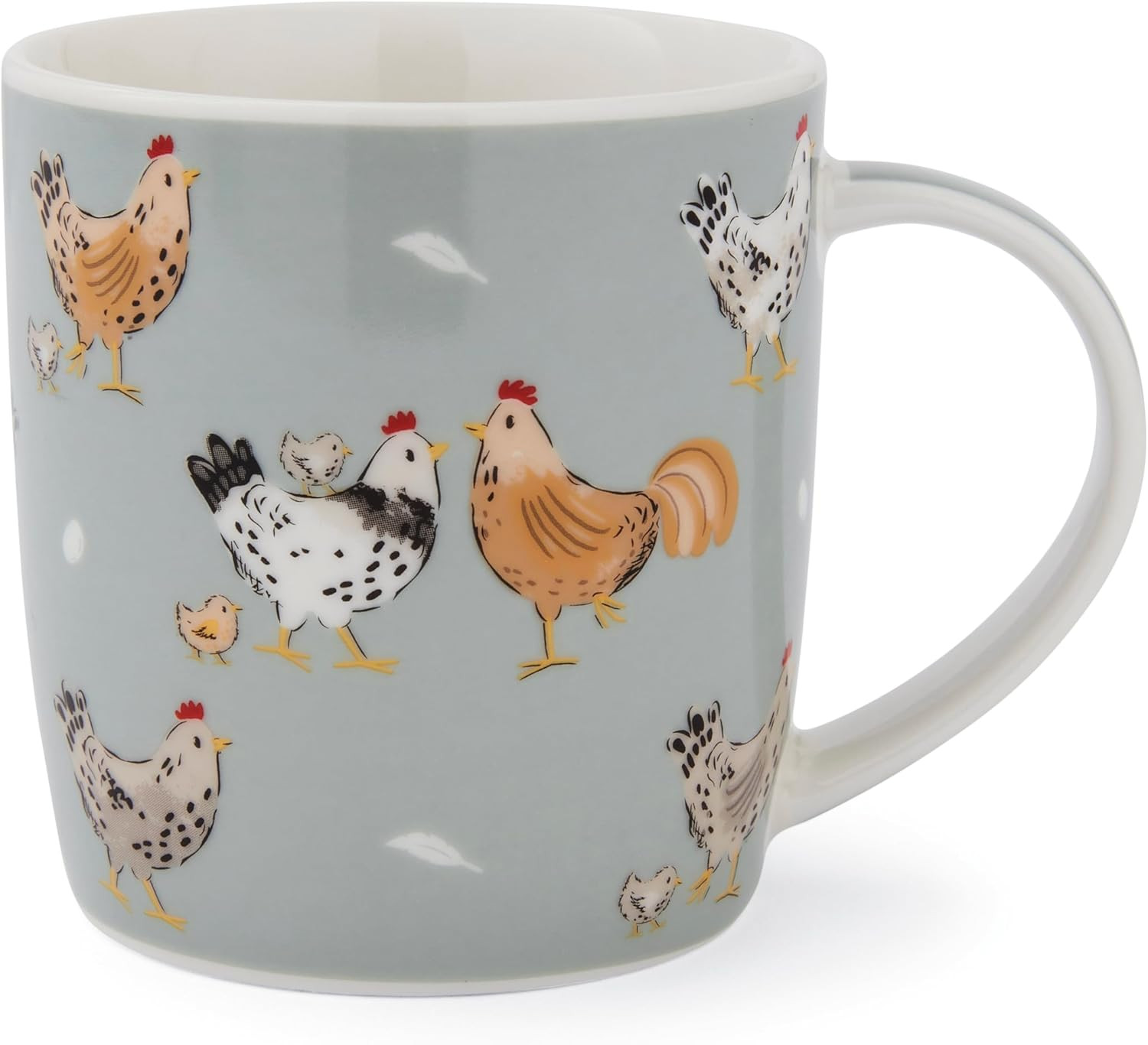 Cooksmart Hen House Lane Barrel Mug | Rustic Farmhouse New Bone China Mug | Char