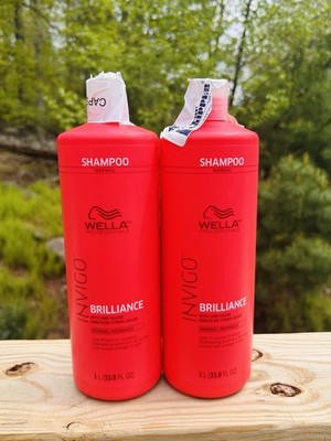 Wella Invigo Brilliance Shampoo 33.8 oz 1L LOT OF 2 NEW SEALED