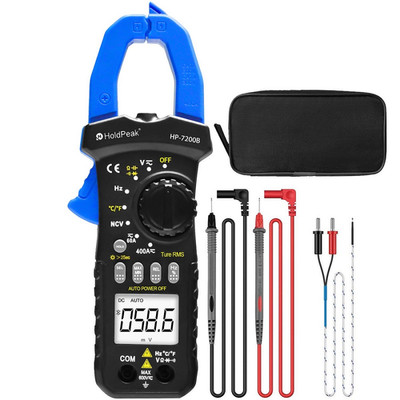 BTMETER Zangenmultimeter 400A AC DC Digital Zangenamperemeter Stromzange NCV CAT