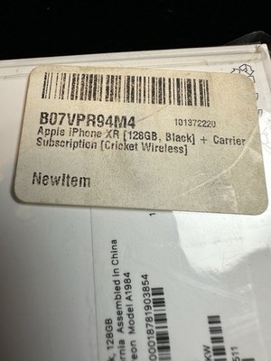 iPhone XR Brand New Never Opened 128 Gb  Black Under Cricket Carrier
