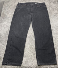 VTG Levi's 505 Regular Fit Black Denim Jeans 38x30 Y2K March 2000 Made In USA