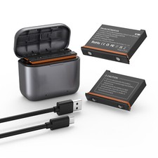 2 piece Replacement Battery For Insta 360 X3 360 Camera 2000mAh 1 X Charger