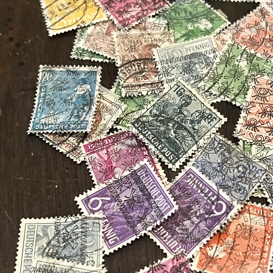 1940’s ALLIED OCCUPIED GERMANY STAMPS LOT WITH POST HORN OVERPRINTS - Image 4 of 4