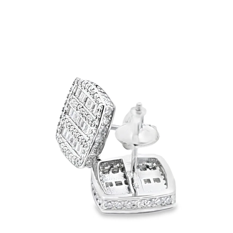 Sterling Silver VVS Moissanite 1.3 CTW Fancy Earring - Image 3 of 3