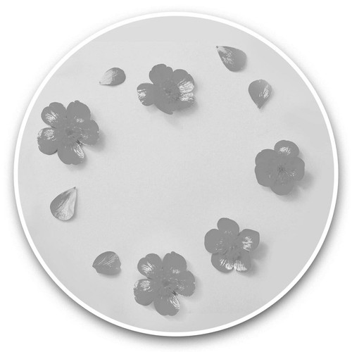 2 x Vinyl Stickers 20cm (bw) - Cute Yellow Buttercup Flower #38960 - 第 1/8 張圖片