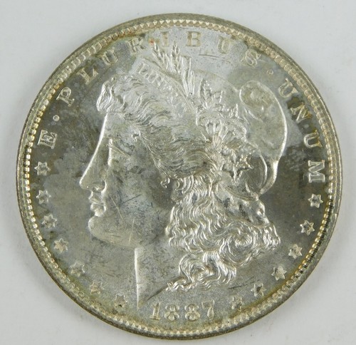 1887 $1 Morgan Silver Dollar UNC Uncirculated Coin C2328