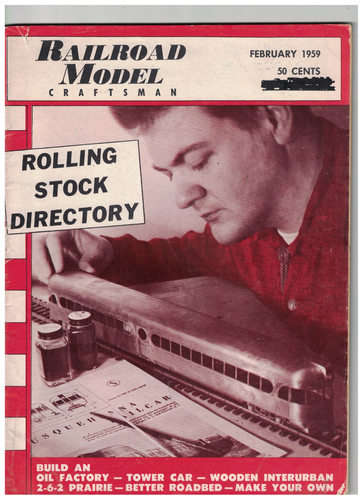VINTAGE MODEL RAILROAD CRAFTSMAN MAGAZINE (FEBRUARY 1959) VOL. 27, NO. 9