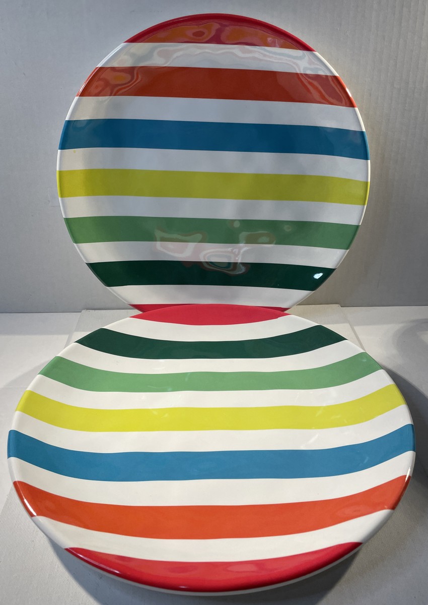 Zak Designs Summer Rainbo Pride Pair 11”Melamine Dinner Plates