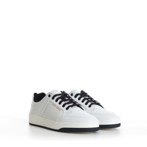 SAINT LAURENT 875$ SL/61 Low-top Sneakers - White Perforated Leather - Picture 1 of 12