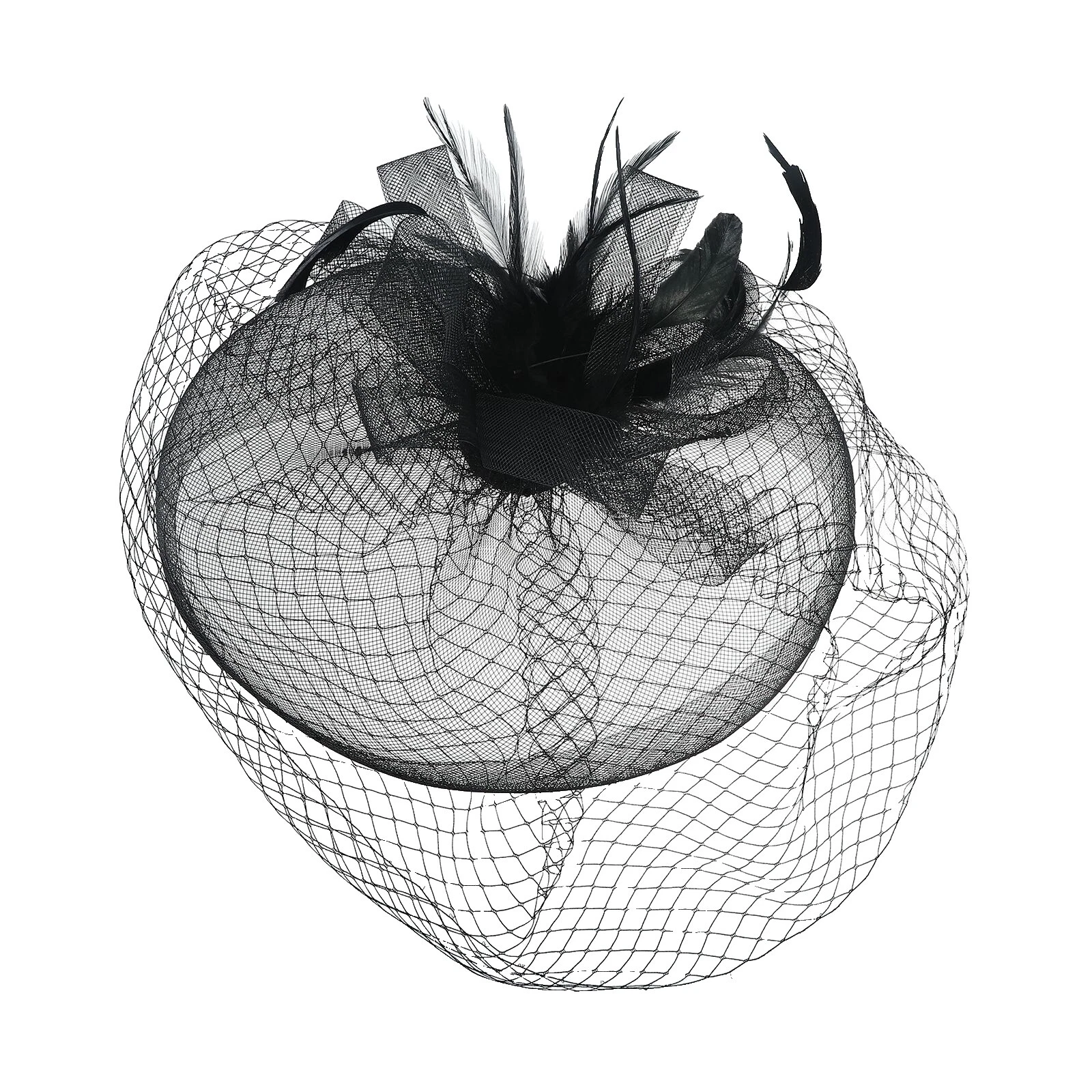 Poliéster Negro tocados y tocados para Mujeres