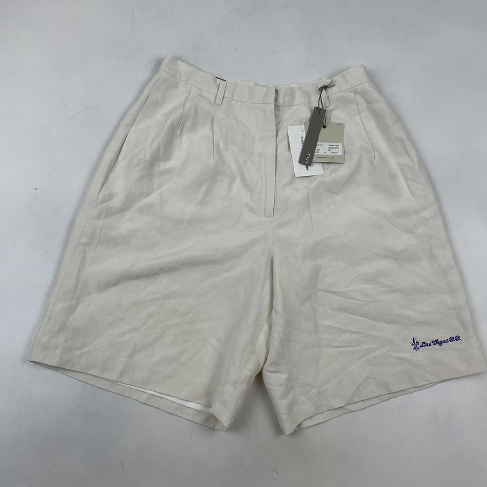 NWT Cutter & Buck Silk/Linen High Rise Pleated Shorts Las Vegas Country Club 6 - Image 2 of 4