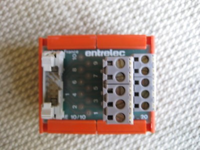 Entrelec BFM HE Terminal Block 10/10 PLC CNC Automation DIN Rail Mount