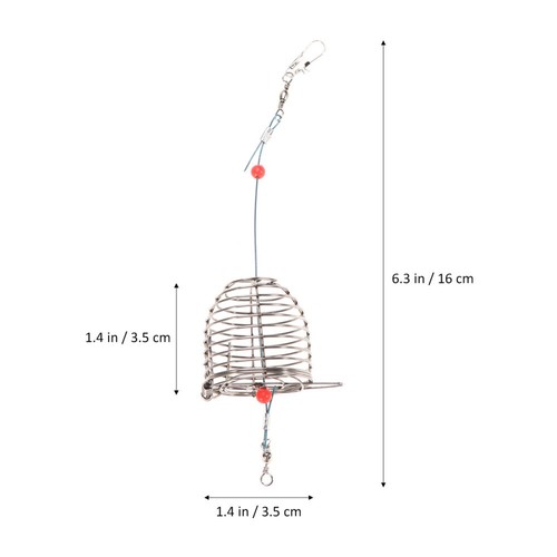 5 PCS Bait Cage Charm Rig Basket for Fishing Method Feeders Carp - Picture 3 of 12