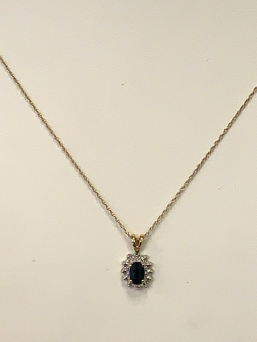 10k Yellow Gold Virgo Zodiac Charm Pendant – With Genuine Blue Sapphire September Birthstone, Personalized Astrology Jewelry - View #12