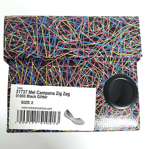New In Box Mini Melissa Campana Glitter Shoes Girls Size 2 - Picture 2 of 3