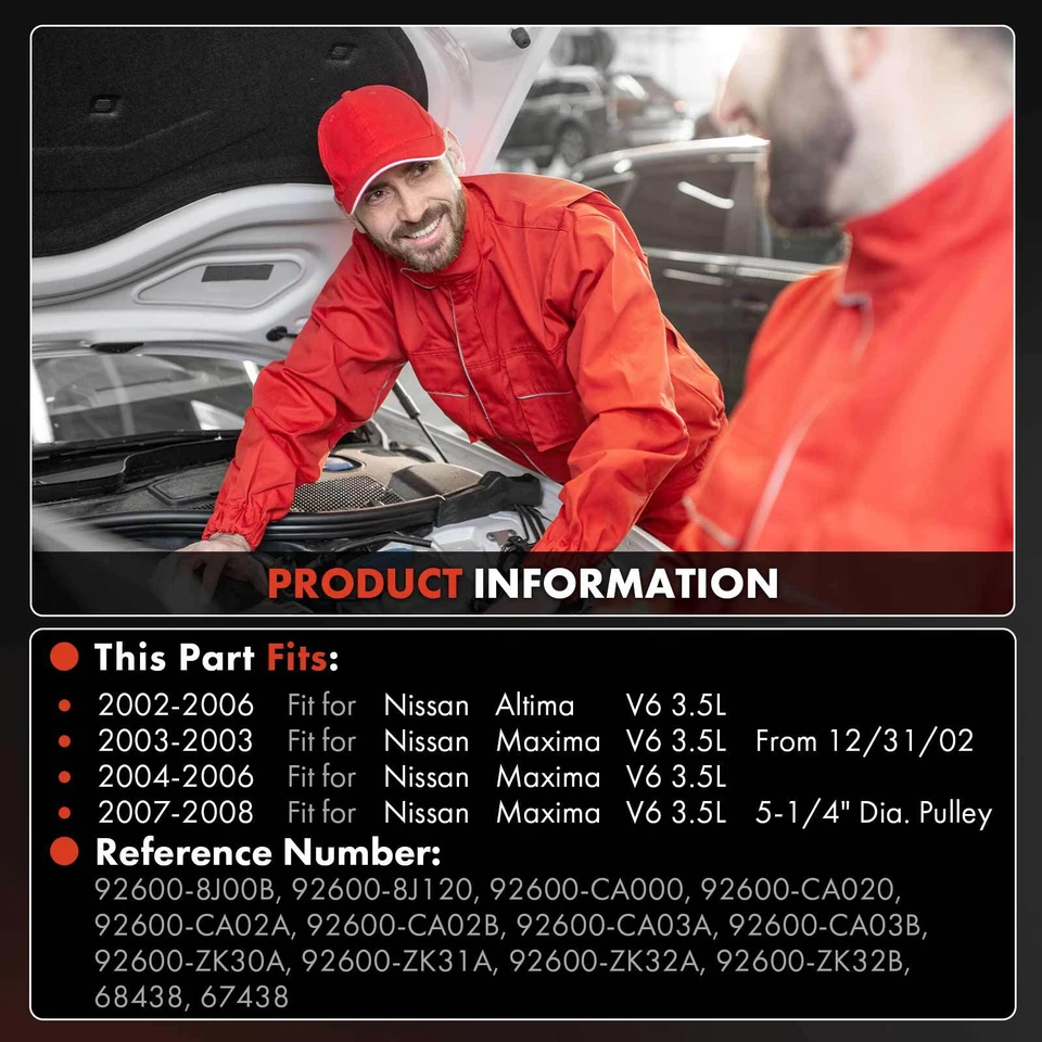 Compresor de aire acondicionado con estilo DKS17D para Nissan Altima 2002-2006 Máxima 2003-2008 3,5 L Foto 2 de 4