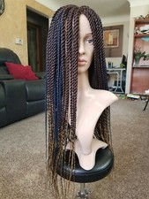 Fully Handmade 24 to 26" Braid/Twist Wig With Lace Front