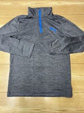 PUMA Sweatshirt Boys Size L Gray 1/4 Zip Active Running Pullover Activewear