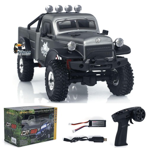 US Stock Hobby Plus 4WD 1/18 RC Rock Crawler Car CR18 RTR Off-road Vehicles - Picture 5 of 12