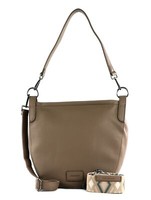 Fredsbruder Lanbe Round Hobo Bag Schultertasche Tasche Feather Grey Taupe Neu