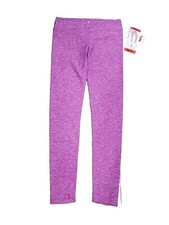 New Tuff Athletics Girl Magenta Pink Purple UPF 40 Stretch Leggings Sz 10