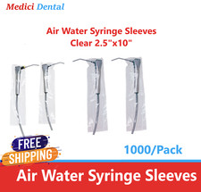 1000 pcs Dental Air Water Syringe / HVE Sleeves Cover Color Clear 1 box