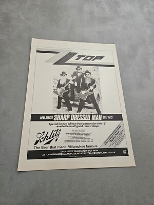 TPEEP275 MAGAZINE ADVERT 11X8'' ZZ TOP - SHARP DRESSED MAN 