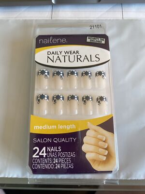 Nailene Daily Wear Naturals Active Medium Length  21101 Nails 24 Nails. n