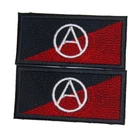 Anarchy Flag Biker Patch Lot of 2 Anarchist Fabric Patches by GroovyPatch!