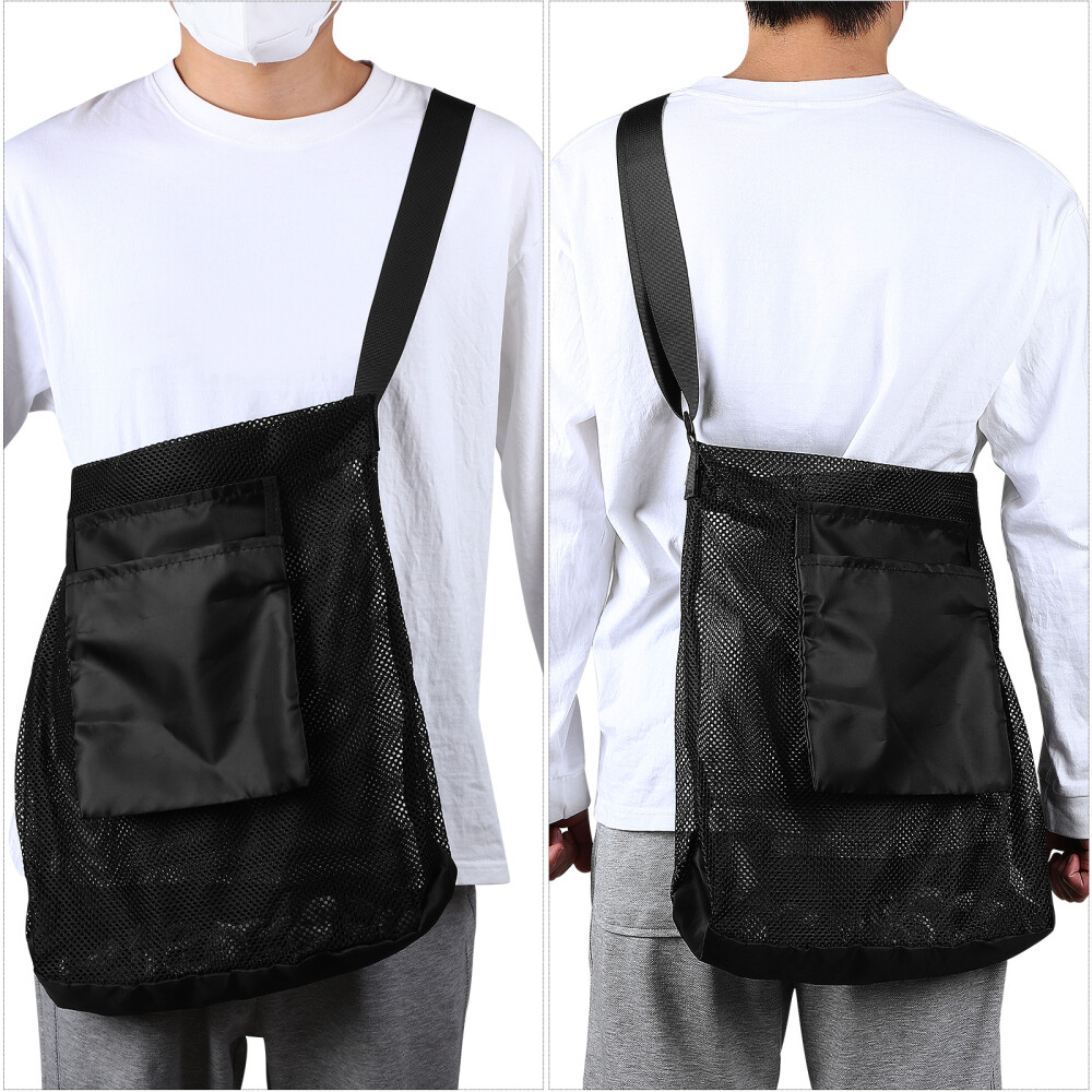 3 PCS Mushroom Hunting Bags Mesh Storage Black Mushroompicking Journey