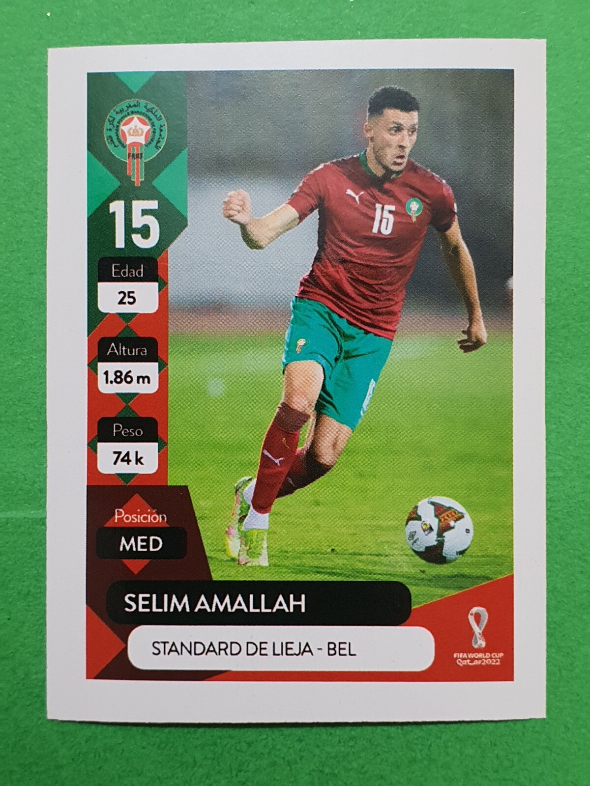 2022 ROAD TO QATAR WC FIFA #376 SELIM AMALLAH Morocco Soccer Team Sticker