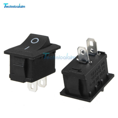 50PCS 125V 6A Car Truck Boat Round Rocker 2Pin ON OFF Toggle SPST Switch