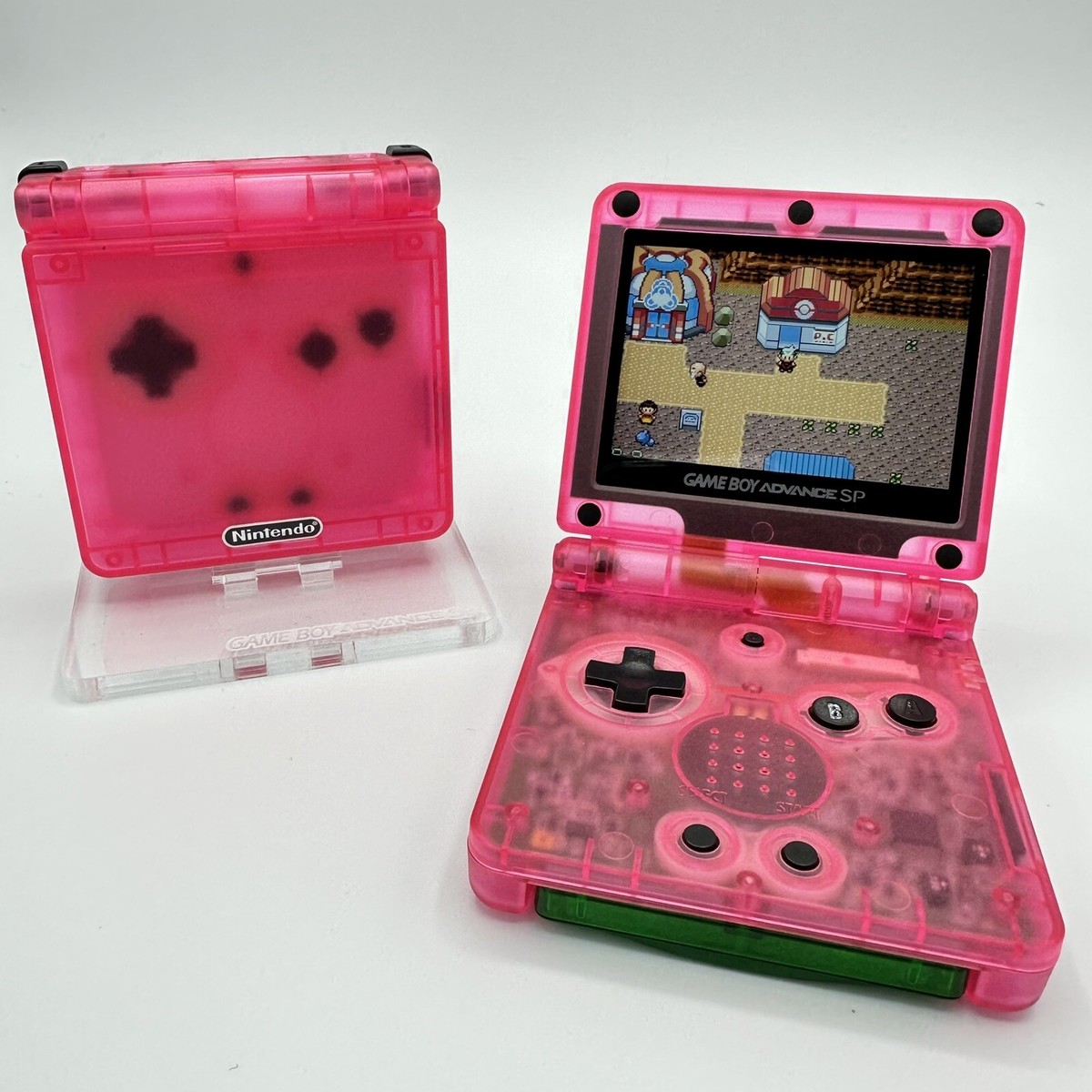 Gameboy Advance SP Laminated IPS Console Neon Pink GBA *USB-C