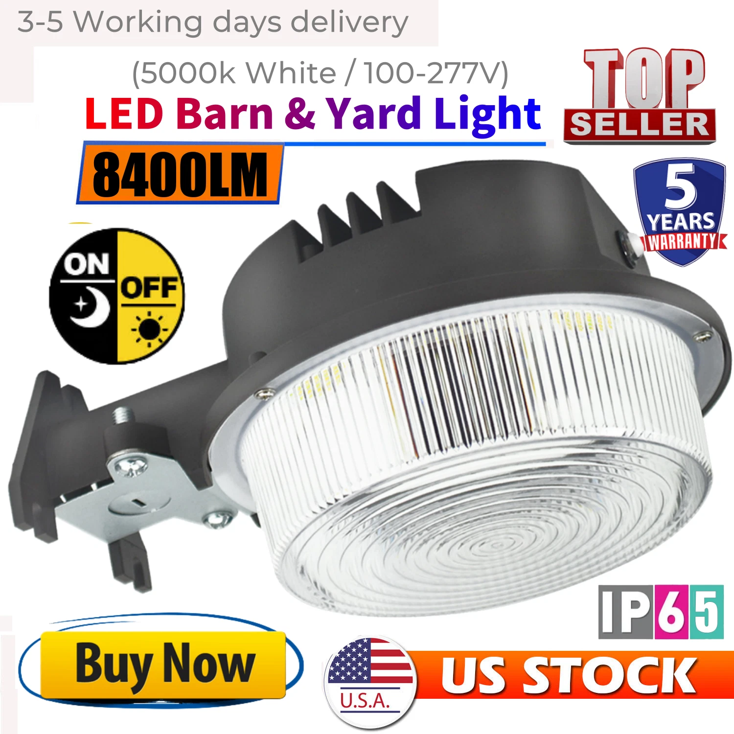 LED Barn Yard Street Outdoor Security Light Dusk to Dawn Waterproof Flood light
