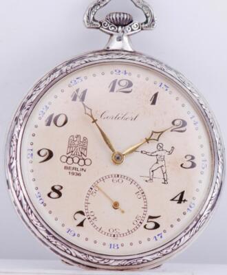 Historische Cortebert Preis Taschenuhr für 1936 Berlin Olympic Game Fechten