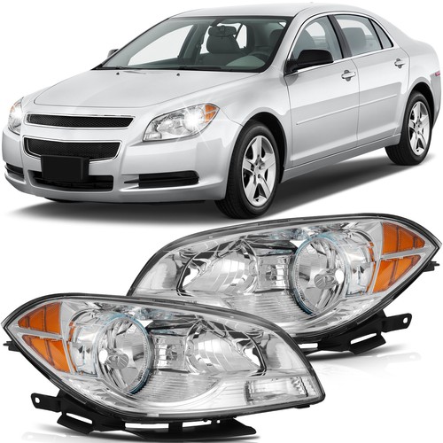 For 04-08 Chevy Malibu Headlights Lights Lamps Replacement Pair Set 2004-2008 90